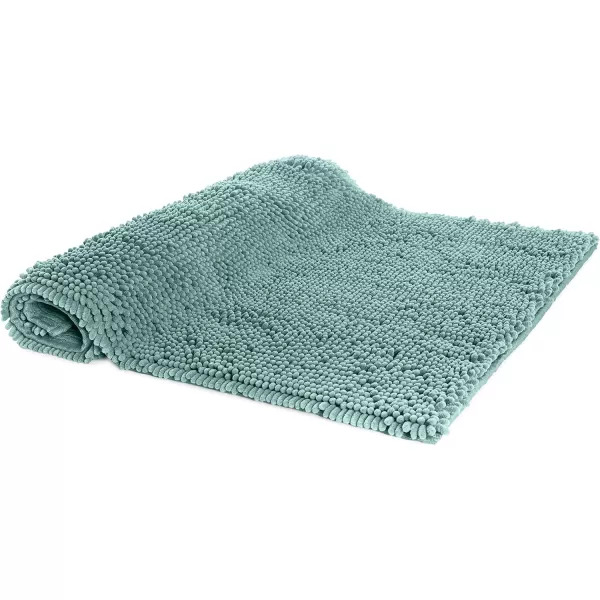 Amazon Basics NonSlip Microfiber Shag Bathroom Rug Mat 21quot x 34quot LavenderSeafoam Green