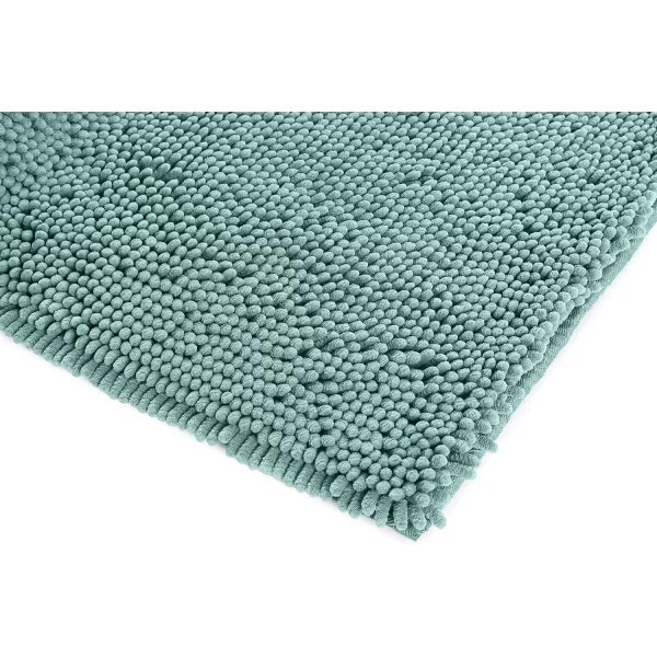 Amazon Basics NonSlip Microfiber Shag Bathroom Rug Mat 21quot x 34quot LavenderSeafoam Green
