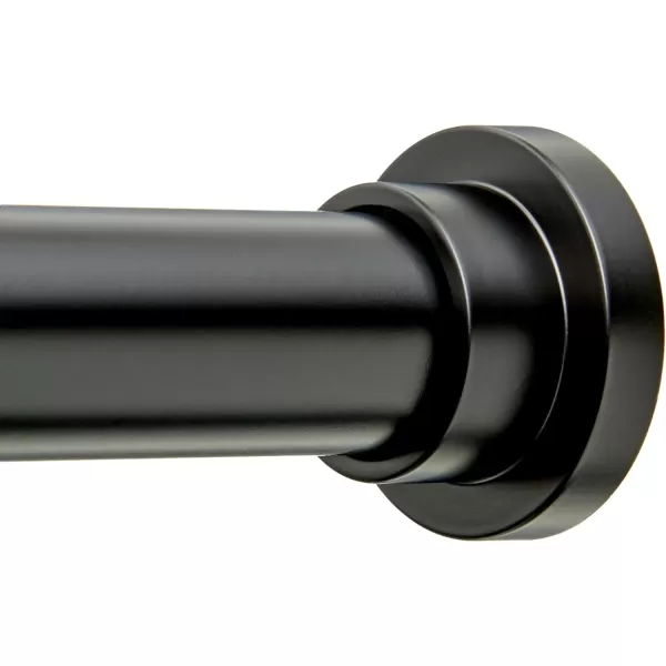 Amazon Basics Tension Curtain Rod Adjustable 5490quot Width  White Classic FinialBlack