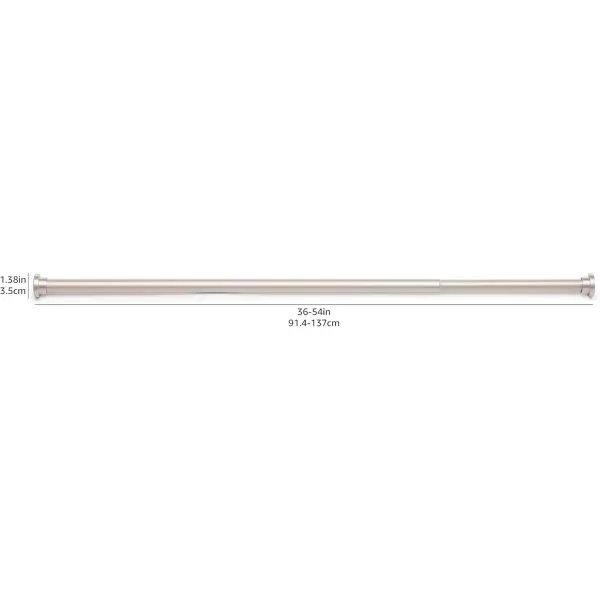 Amazon Basics Tension Curtain Rod Adjustable 5490quot Width  White Classic FinialNickel