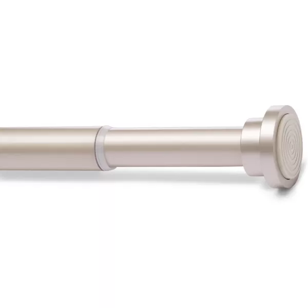 Amazon Basics Tension Curtain Rod Adjustable 5490quot Width  White Classic FinialNickel
