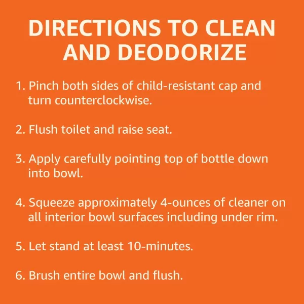 Amazon Basics Toilet Bowl Cleaner Cling Action Formula with Bleach Fresh Scent 24 Fl Oz Pack of 124 Fl Oz Pack of 2