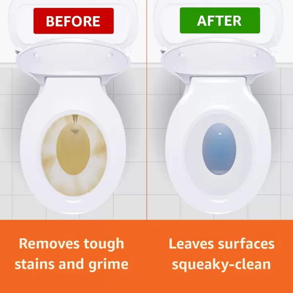 Amazon Basics Toilet Bowl Cleaner Cling Action Formula with Bleach Fresh Scent 24 Fl Oz Pack of 124 Fl Oz Pack of 2