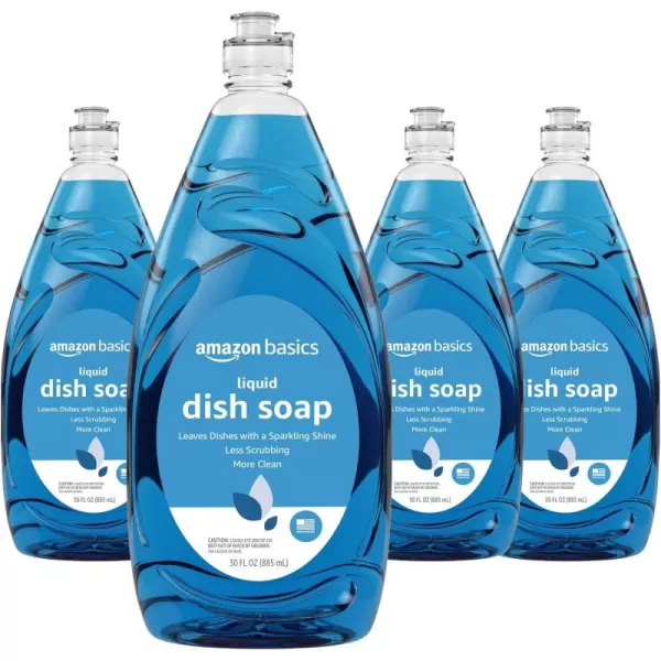 Amazon Basics Dish Soap Fresh Scent 30 fl oz Pack of 4Fresh