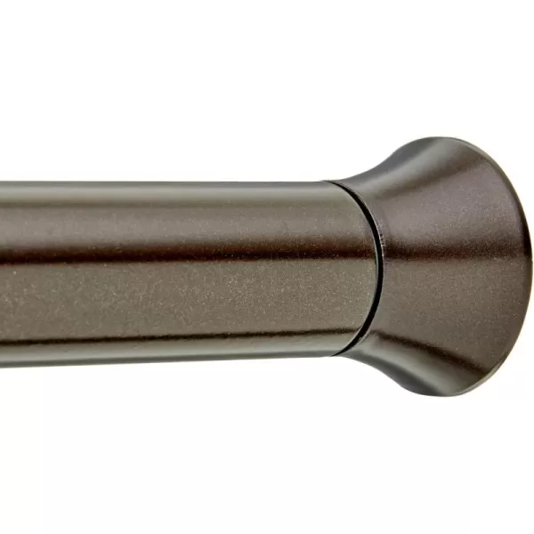 Amazon Basics Tension Curtain Rod Adjustable 5490quot Width  White Classic FinialBronze