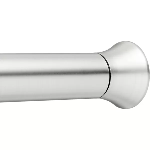 Amazon Basics Tension Curtain Rod Adjustable 5490quot Width  White Classic FinialNickel