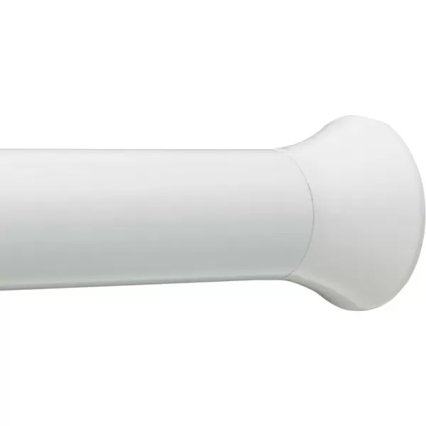 Amazon Basics Tension Curtain Rod Adjustable 5490quot Width  White Classic FinialWhite