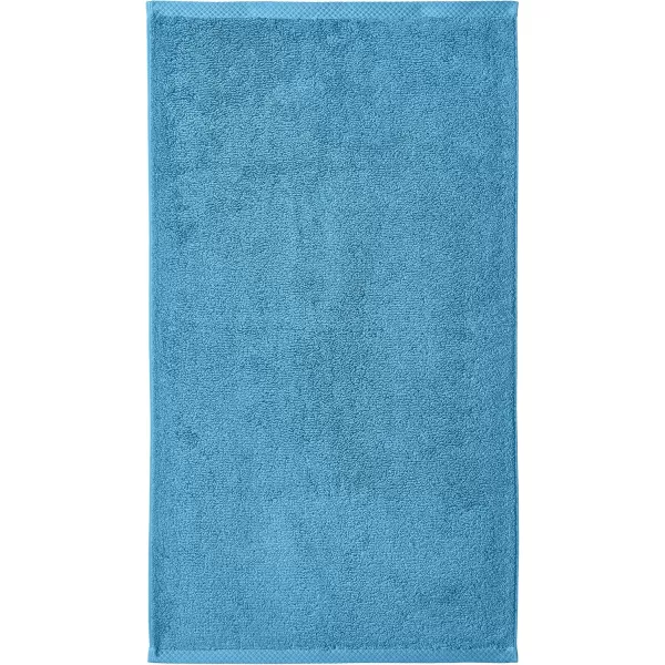 imageAmazon Basics  2 Piece QuickDry Oversize Bath Towel 100 Cotton Platinum 54quot x 30quotLake Blue
