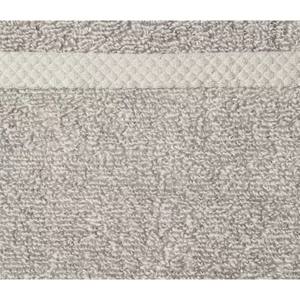 imageAmazon Basics  2 Piece QuickDry Oversize Bath Towel 100 Cotton Platinum 54quot x 30quotPlatinum