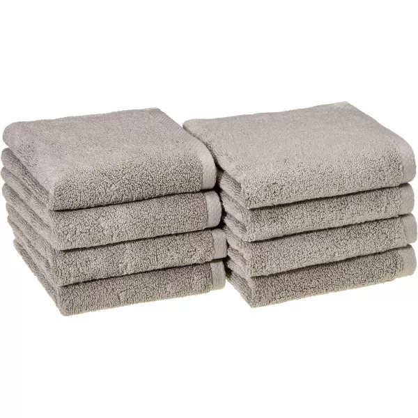 imageAmazon Basics  2 Piece QuickDry Oversize Bath Towel 100 Cotton Platinum 54quot x 30quotPlatinum
