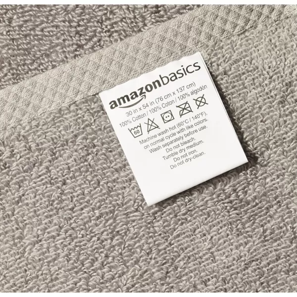 imageAmazon Basics  2 Piece QuickDry Oversize Bath Towel 100 Cotton Platinum 54quot x 30quotPlatinum