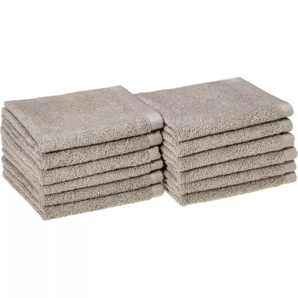 imageAmazon Basics  2 Piece QuickDry Oversize Bath Towel 100 Cotton Platinum 54quot x 30quotPlatinum