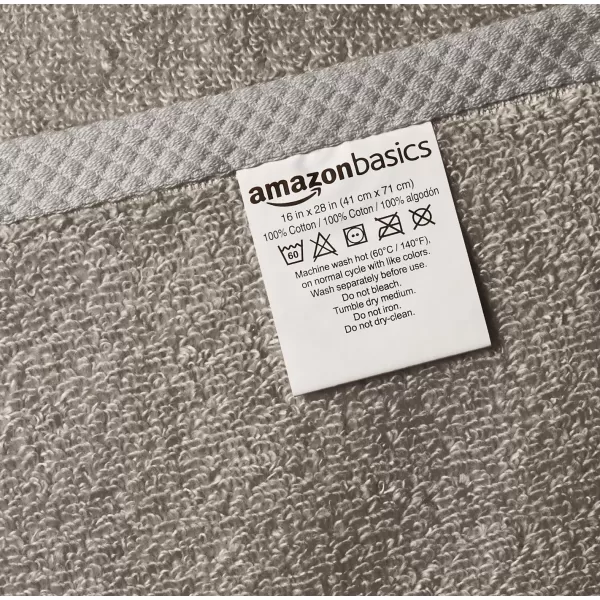 imageAmazon Basics  2 Piece QuickDry Oversize Bath Towel 100 Cotton Platinum 54quot x 30quotPlatinum