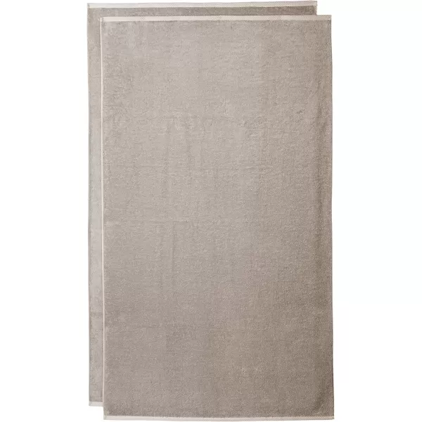 imageAmazon Basics  2 Piece QuickDry Oversize Bath Towel 100 Cotton Platinum 54quot x 30quotPlatinum