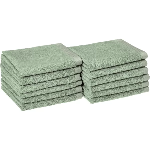 imageAmazon Basics  2 Piece QuickDry Oversize Bath Towel 100 Cotton Platinum 54quot x 30quotSeafoam Green