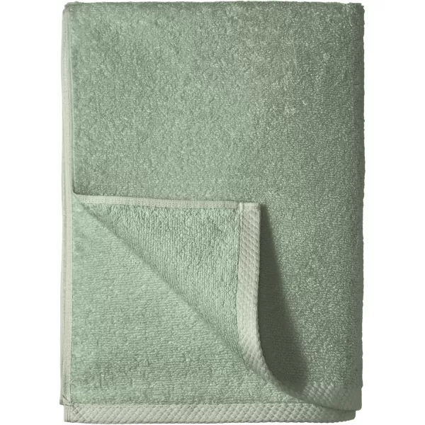 imageAmazon Basics  2 Piece QuickDry Oversize Bath Towel 100 Cotton Platinum 54quot x 30quotSeafoam Green