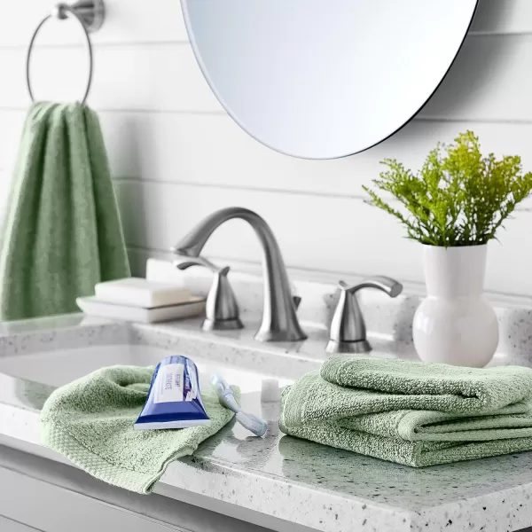 imageAmazon Basics  2 Piece QuickDry Oversize Bath Towel 100 Cotton Platinum 54quot x 30quotSeafoam Green