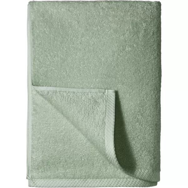 imageAmazon Basics  2 Piece QuickDry Oversize Bath Towel 100 Cotton Platinum 54quot x 30quotSeafoam Green