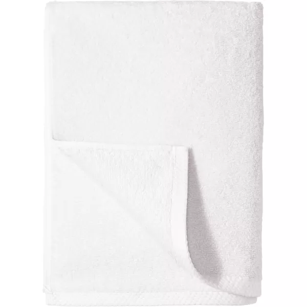imageAmazon Basics  2 Piece QuickDry Oversize Bath Towel 100 Cotton Platinum 54quot x 30quotWhite