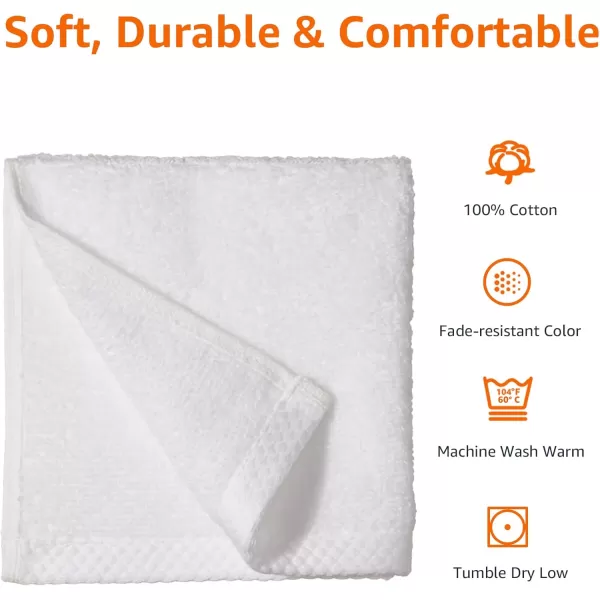 imageAmazon Basics  2 Piece QuickDry Oversize Bath Towel 100 Cotton Platinum 54quot x 30quotWhite