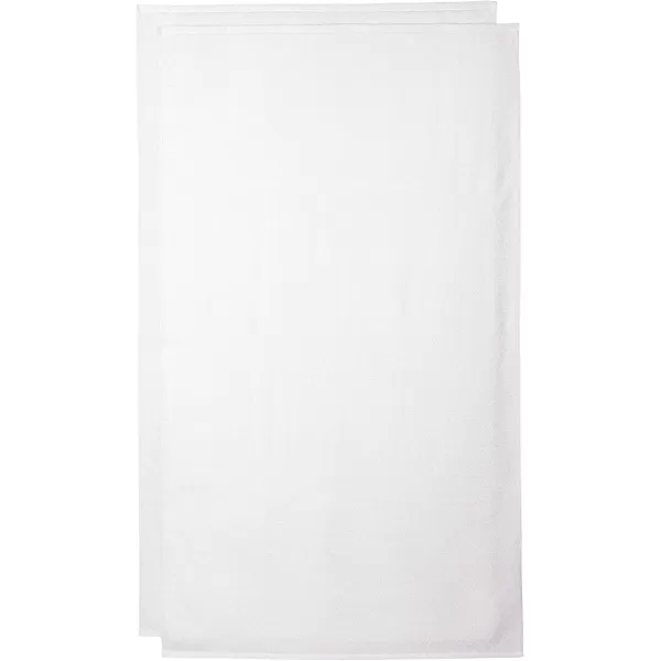 imageAmazon Basics  2 Piece QuickDry Oversize Bath Towel 100 Cotton Platinum 54quot x 30quotWhite