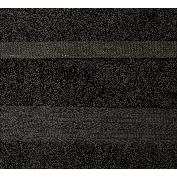 imageAmazon Basics 6 Piece Oversized Fade resistant Towel set 100 Cotton towels for bathroom soft and absorbent 2 Bath Towels 2 Hand Towels and 2 Washcloths bathroom towel set GrayBlack