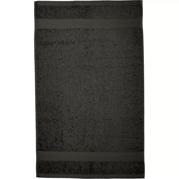 imageAmazon Basics 6 Piece Oversized Fade resistant Towel set 100 Cotton towels for bathroom soft and absorbent 2 Bath Towels 2 Hand Towels and 2 Washcloths bathroom towel set GrayBlack