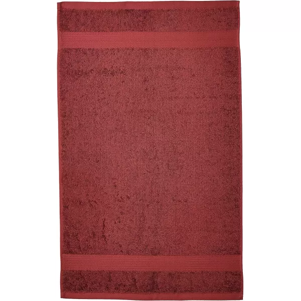 imageAmazon Basics 6 Piece Oversized Fade resistant Towel set 100 Cotton towels for bathroom soft and absorbent 2 Bath Towels 2 Hand Towels and 2 Washcloths bathroom towel set GrayCrimson