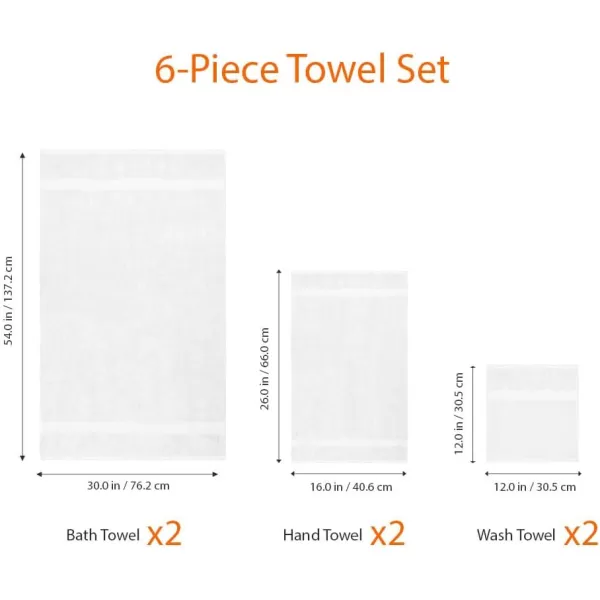 imageAmazon Basics 6 Piece Oversized Fade resistant Towel set 100 Cotton towels for bathroom soft and absorbent 2 Bath Towels 2 Hand Towels and 2 Washcloths bathroom towel set GrayWhite