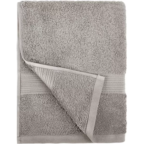 imageAmazon Basics 6 Piece Oversized Fade resistant Towel set 100 Cotton towels for bathroom soft and absorbent 2 Bath Towels 2 Hand Towels and 2 Washcloths bathroom towel set GrayGray
