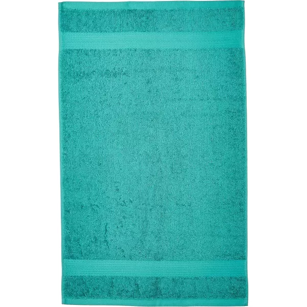 imageAmazon Basics 6 Piece Oversized Fade resistant Towel set 100 Cotton towels for bathroom soft and absorbent 2 Bath Towels 2 Hand Towels and 2 Washcloths bathroom towel set GrayTeal