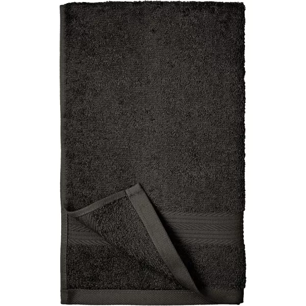 imageAmazon Basics 6 Piece Oversized Fade resistant Towel set 100 Cotton towels for bathroom soft and absorbent 2 Bath Towels 2 Hand Towels and 2 Washcloths bathroom towel set GrayBlack