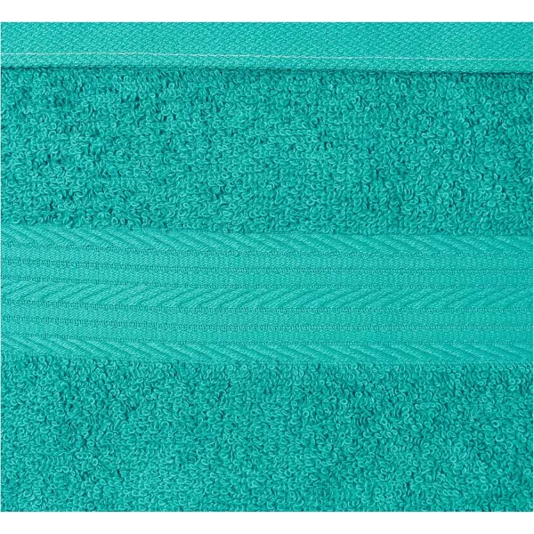 imageAmazon Basics 6 Piece Oversized Fade resistant Towel set 100 Cotton towels for bathroom soft and absorbent 2 Bath Towels 2 Hand Towels and 2 Washcloths bathroom towel set GrayTeal