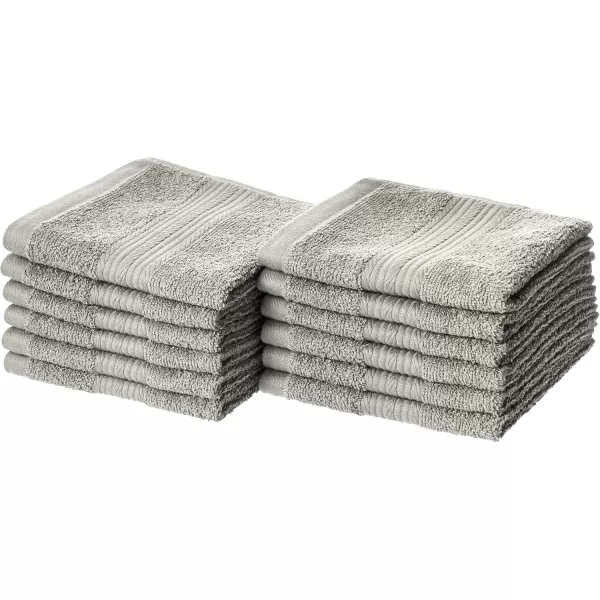 imageAmazon Basics 6 Piece Oversized Fade resistant Towel set 100 Cotton towels for bathroom soft and absorbent 2 Bath Towels 2 Hand Towels and 2 Washcloths bathroom towel set GrayGray