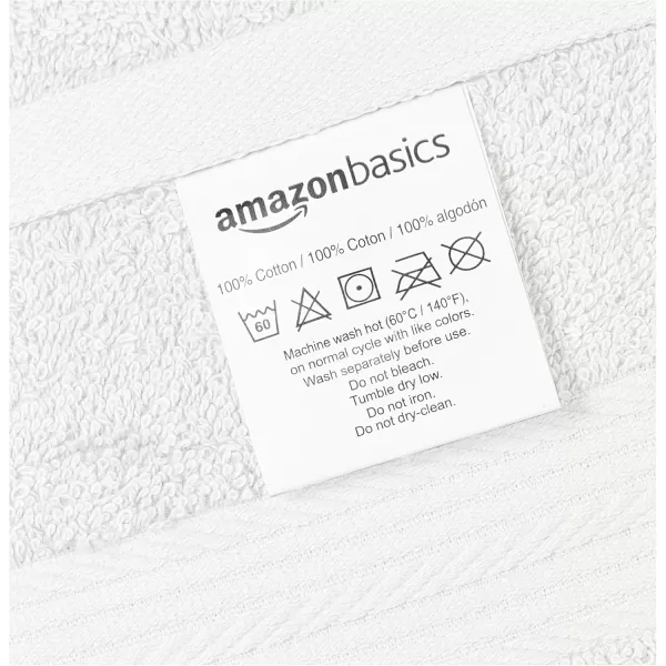 imageAmazon Basics 6 Piece Oversized Fade resistant Towel set 100 Cotton towels for bathroom soft and absorbent 2 Bath Towels 2 Hand Towels and 2 Washcloths bathroom towel set GrayWhite