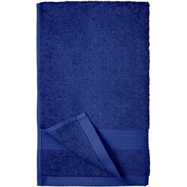 imageAmazon Basics 6 Piece Oversized Fade resistant Towel set 100 Cotton towels for bathroom soft and absorbent 2 Bath Towels 2 Hand Towels and 2 Washcloths bathroom towel set GrayNavy Blue