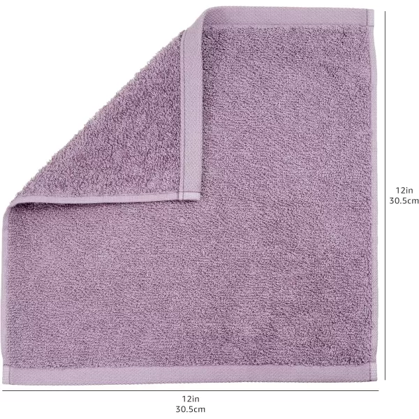 imageAmazon Basics face Towels for bathroom 100 Cotton Extra Absorbent washcloth Fast Drying salon towel  24 Pack Gray 12 x 12 inchesPetal Pink  Lavender  White