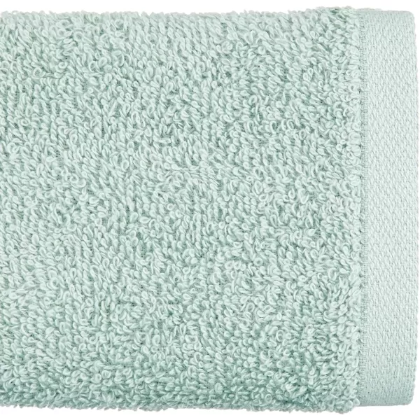 imageAmazon Basics face Towels for bathroom 100 Cotton Extra Absorbent washcloth Fast Drying salon towel  24 Pack Gray 12 x 12 inchesSeafoam Green  Ice Blue  White