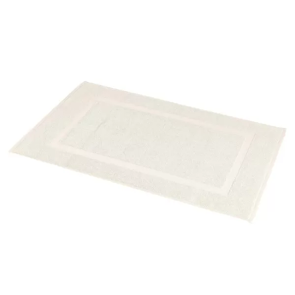 imageAmazon Basics Absorbent Cotton Machine Washable Bath Rug Mat for Shower Bright White 31quot L x 20quot WCream