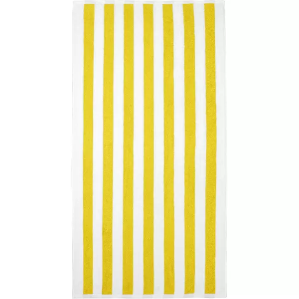 imageAmazon Basics 100 Cotton Terry Absorbent Cabana Stripe Pool ampamp Beach Towel Soft ampamp Large 2Pack Navy Blue 30 in x 60 inYellow