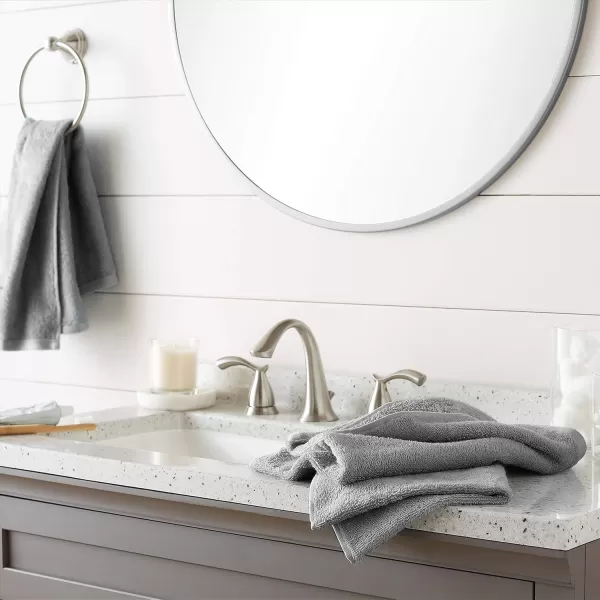 imageAmazon Basics 100 Cotton hand towels for bathroom  12 Pack white towel 16 x 26 inchesGray