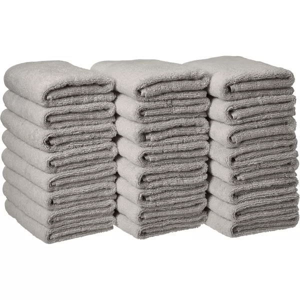 imageAmazon Basics 100 Cotton hand towels for bathroom  12 Pack white towel 16 x 26 inchesGray