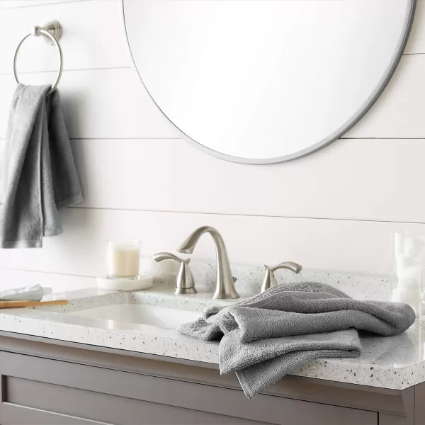 imageAmazon Basics 100 Cotton hand towels for bathroom  12 Pack white towel 16 x 26 inchesGray
