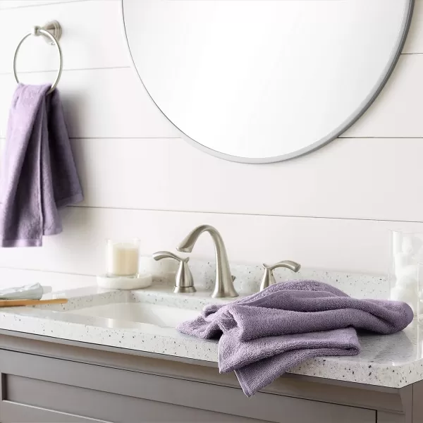 imageAmazon Basics 100 Cotton hand towels for bathroom  12 Pack white towel 16 x 26 inchesLavender