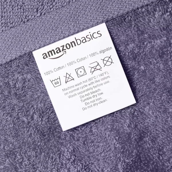 imageAmazon Basics 100 Cotton hand towels for bathroom  12 Pack white towel 16 x 26 inchesLavender