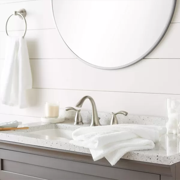 imageAmazon Basics 100 Cotton hand towels for bathroom  12 Pack white towel 16 x 26 inchesWhite