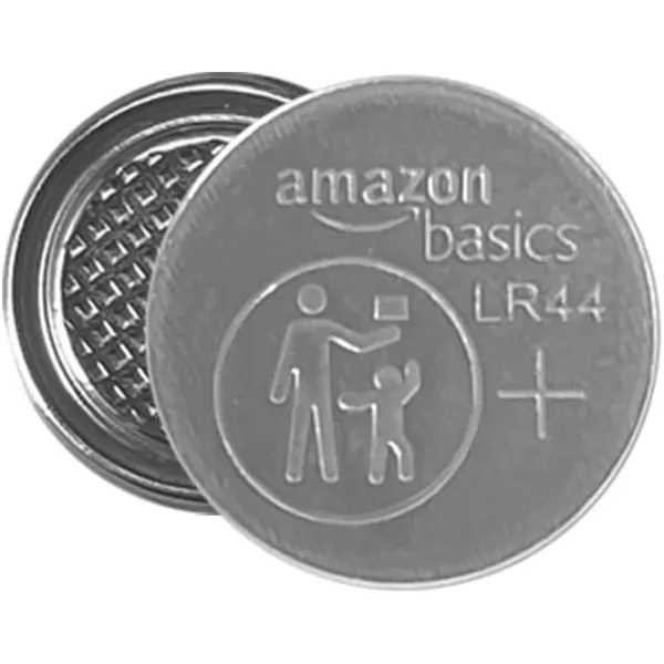 imageAmazon Basics 12Pack LR44 Alkaline Button Cell Battery 15 Volt Long Lasting Power MercuryFree12 Count