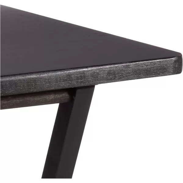 imageAmazon Basics Classic Foldable Portable TV Dinner Rectangular Folding Tray Table with Storage Rack  4Pack Espresso 146 L x 19 W x 26 H inchBlack