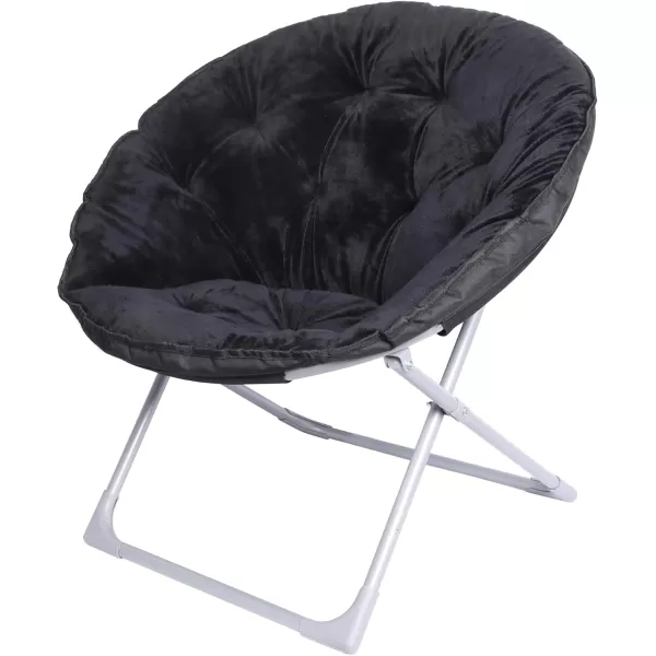 imageAmazon Basics Faux Fur Saucer Shaped Chair with Metal Frame Black 323quotD x 272quotW x 323quotHBlack
