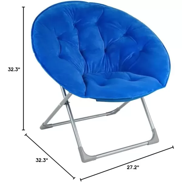 imageAmazon Basics Faux Fur Saucer Shaped Chair with Metal Frame Black 323quotD x 272quotW x 323quotHBlue